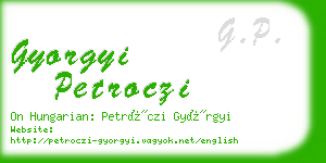 gyorgyi petroczi business card